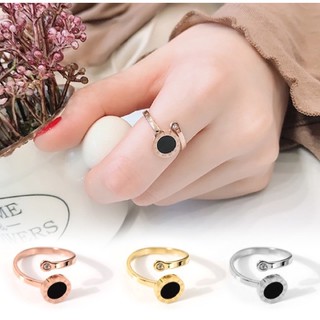 NHẪN TITAN SỐ LA MÃ FREE SIZE  @Jenaccessories.vn