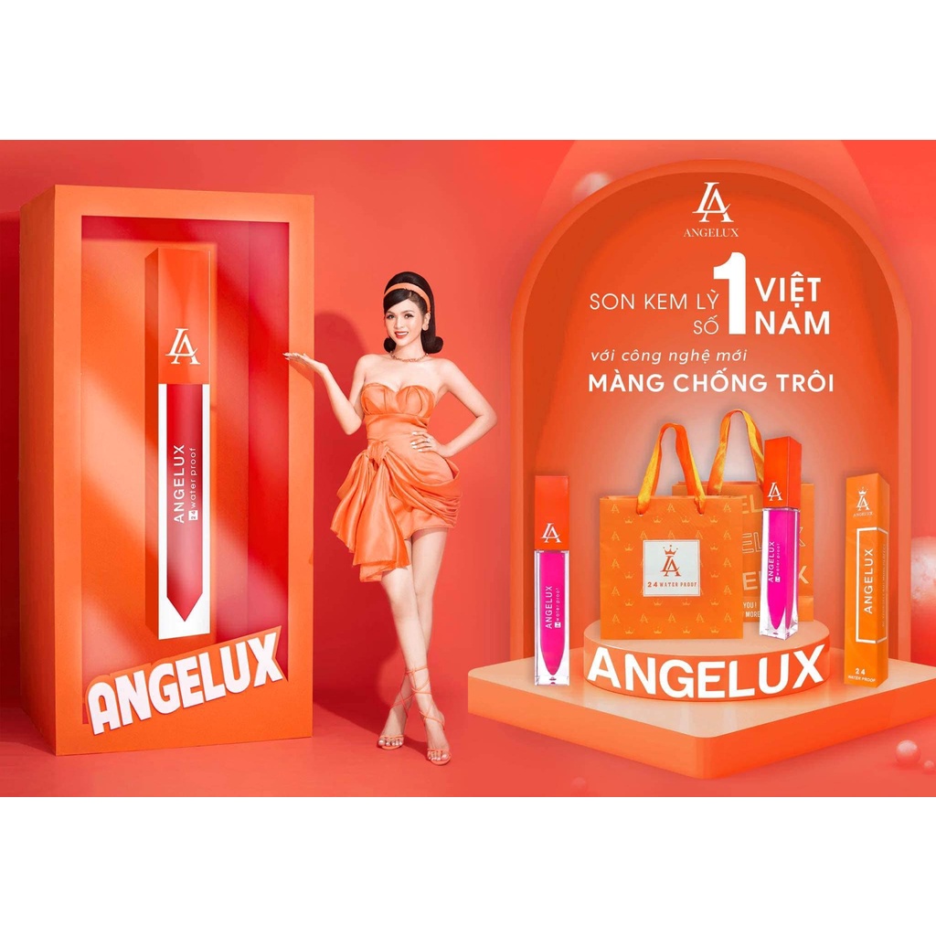 Son Kem Siêu Lì ANGELUX 2022, Công nghệ Màng Khóa Chống Thấm, Chống Trôi Mới Số 1 Việt Nam tặng quà 🎁