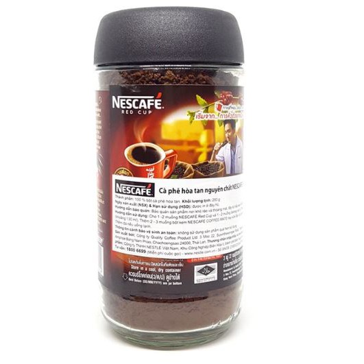 Cà phê hòa tan nguyên chất 200g Nescafé Red Cup Thái Lan - Hũ thủy tinh