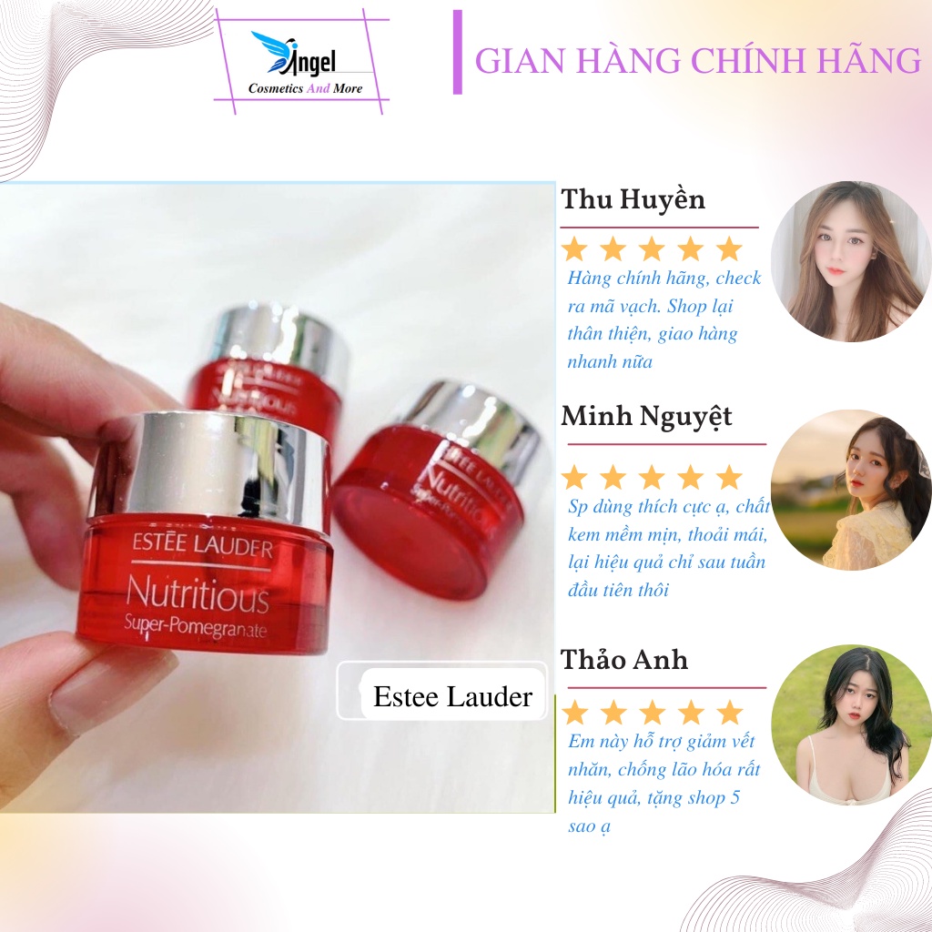 Kem dưỡng mắt lựu đỏ Estee Lauder Nutritious Super Pomegranate Radiant Energy Eye Jelly 5ml phục hồi vùng da mắt