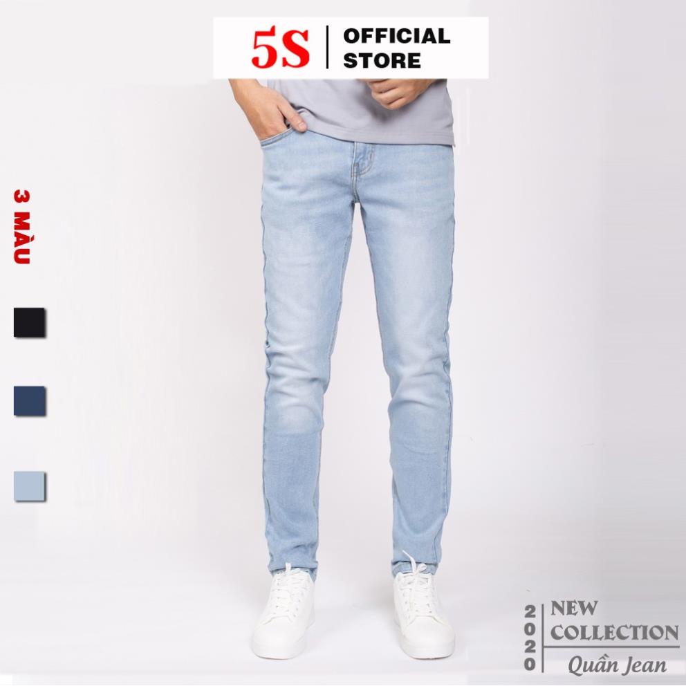 Quần Jean Nam 5S 3 Mẫu Cơ Bản, Phom Trẻ Trung, Ôm Vừa, Co Giãn Thoải Mái Đẹp
