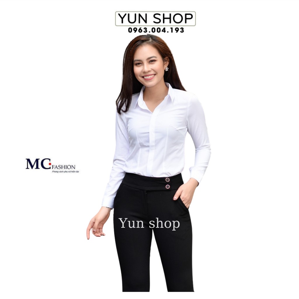 Áo Sơ Mi Nữ Dài Tay - MC Fashion A0074 Màu Trắng