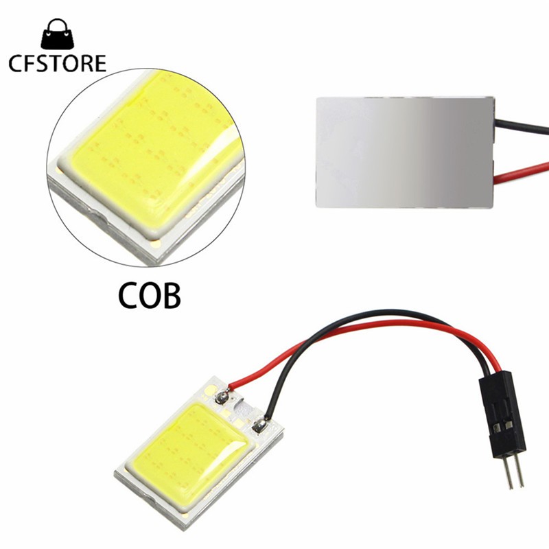 Bảng đèn LED 2V 16SMD/24SMD/36SMD/48SMD COB gắn vòm xe hơi kèm chân cắm T10