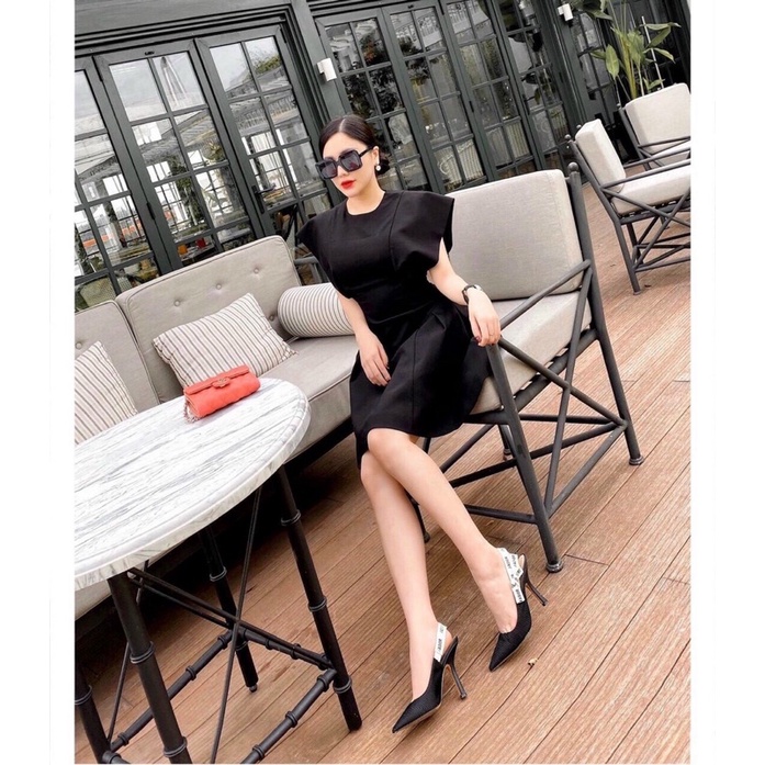 Đầm tay cánh dơi Cafe dress