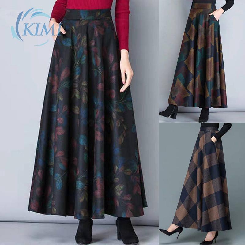 Chân Váy Dài Họa Tiết Cổ Điển Thời Trang Cho Nữ