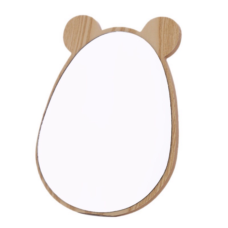 Gương gỗ trang điểm để bàn Gấu/thỏ kiểu dáng Hàn Quốc