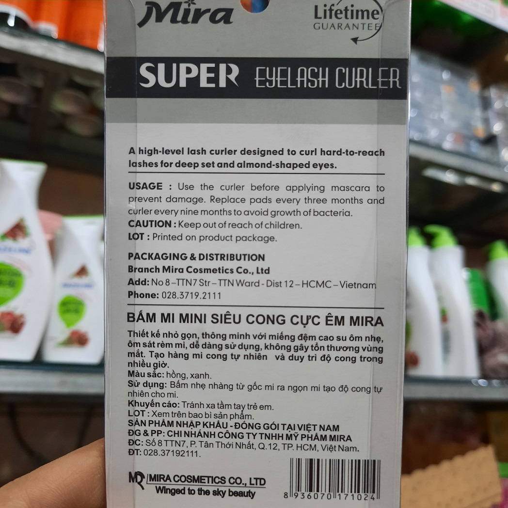 Kẹp bấm mi siêu cong Mira Super Eyelash Curler