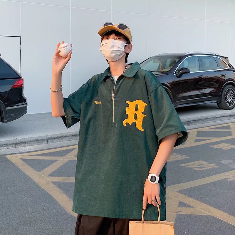 Áo Polo Nam Tay Ngắn Thời Trang Hàn Quốc Sành Điệu Cho Nữ Fashion Bigsize Simple áo Phông nam Dây Kéo áo thun Unisex From Rộng