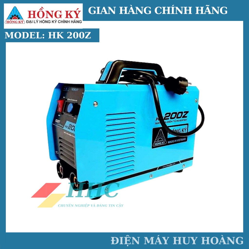 Máy hàn que điện tử Hồng Ký HK 200Z hàn điện yếu từ 180v