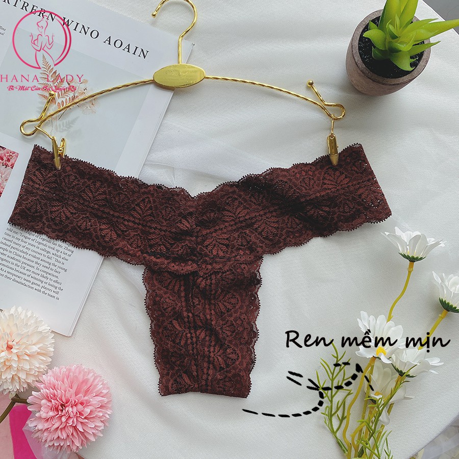 Quần lọt khe sexy, quần chip ren nữ chữ T quyến rũ gợi cảm siêu mềm mại LK076