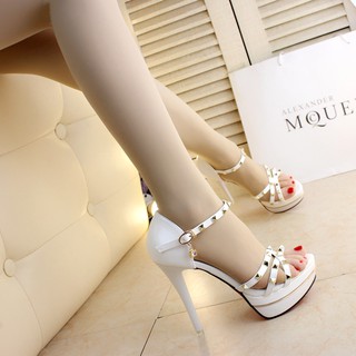 Cg104 giày cao gót đính đá 12cm