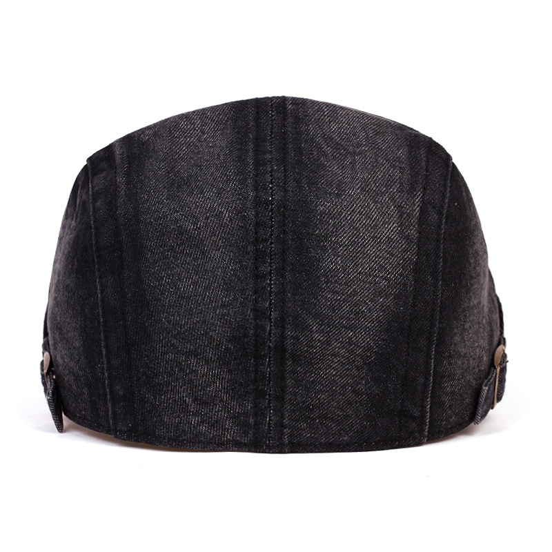 Mũ nồi cotton denim đơn giản cổ điển thời trang