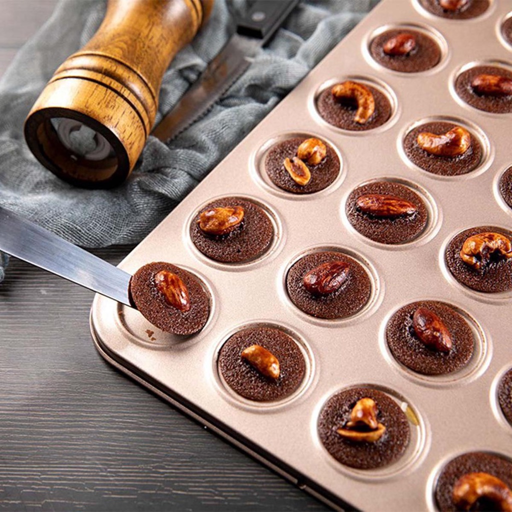 Dalton Khay Nướng Bánh macaron 15 / 30 / 35 Lỗ Bằng Thép Cacbon Chống Dính