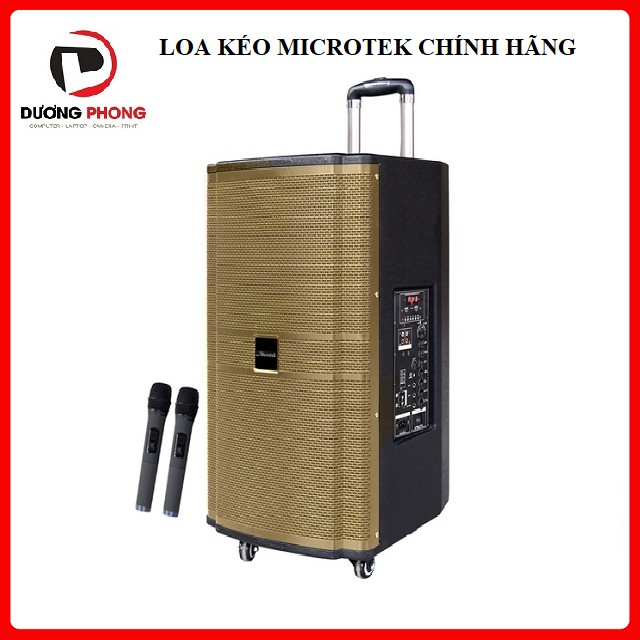 Loa kéo Microtek MTK 12-01 Công suất 600W - Tặng 2 micro không dây - BH12T Chính hãng