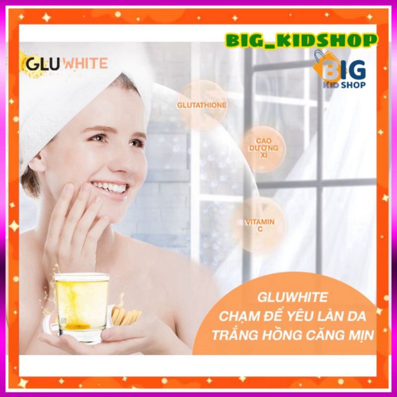 Viên Uống Trắng Da Gluwhite Dạng Sủi Với Collagen, Vitamin C Hỗ Trợ Làm Đẹp Da, Giảm Mờ Nám. Hiệu Quả Sau 30 Ngày | BigBuy360 - bigbuy360.vn