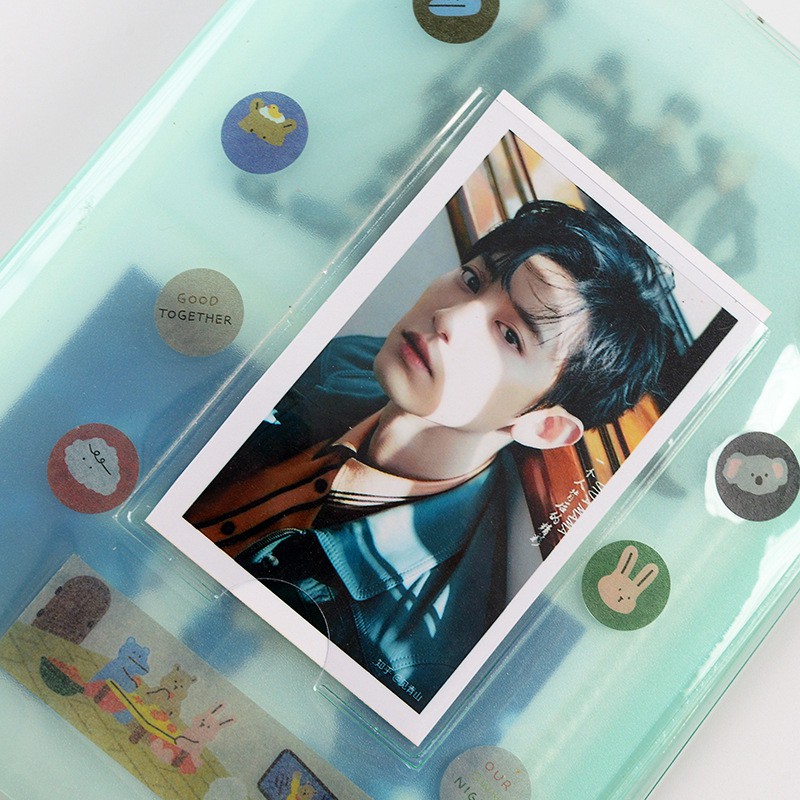 Album Ảnh Sổ Card Kpop Bìa Trong Jelly Nhiều Màu Hình Polaroid