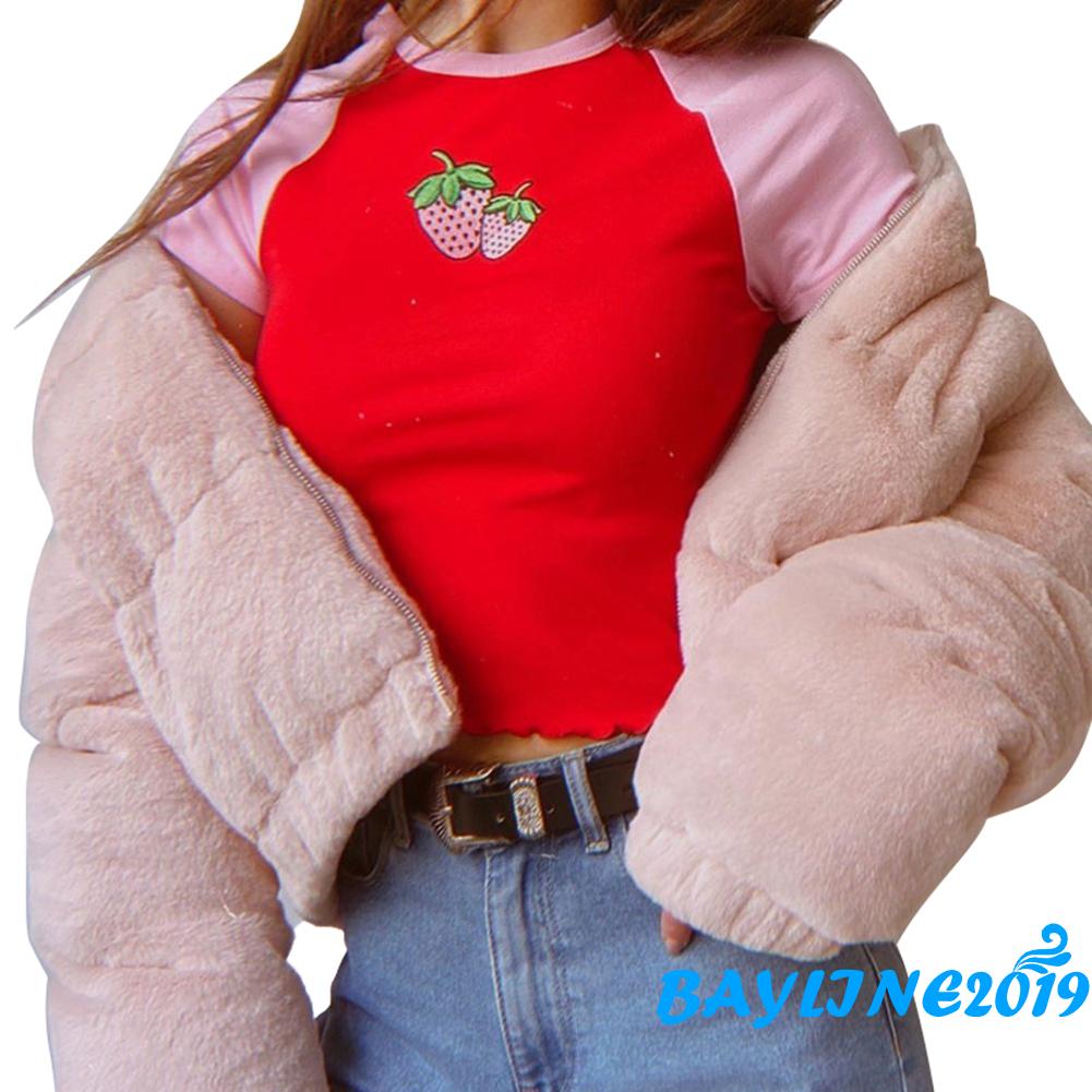 Áo Thun Nữ Ngắn Tay Cổ Tròn Thiết Kế Thời Trang