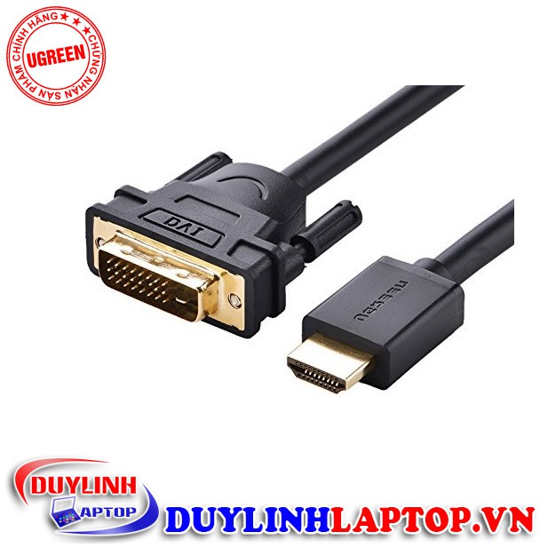 Cáp chuyển HDMI to DVI (24+1) dài 15m chính hãng UGREEN 10166 - Cáp HDMI to DVI (24+1) chất lượng cao