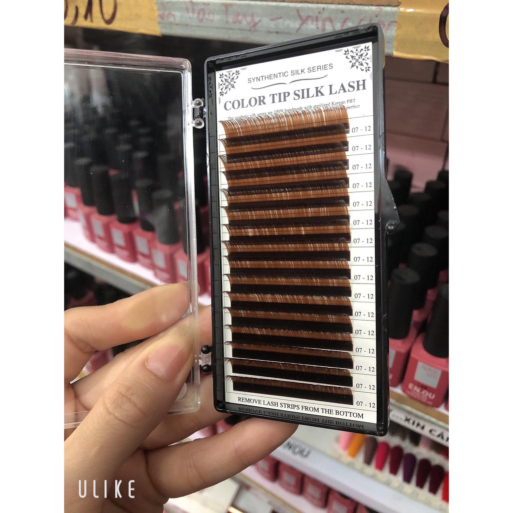 mi color tip slik lash 16 line nối mi siêu đẹp