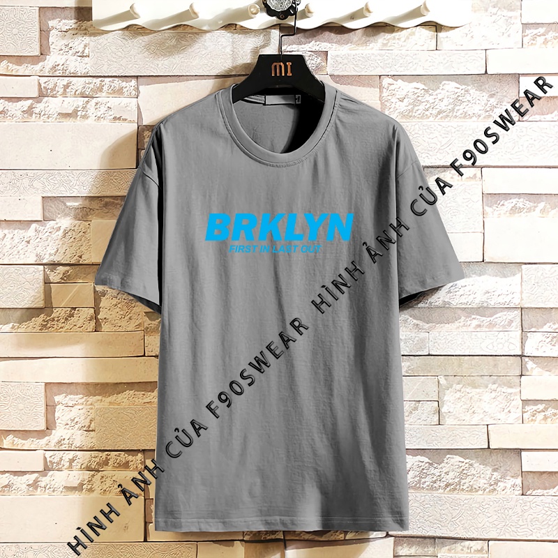 Áo thun nam nữ tay lỡ - Áo phông nam nữ tay lỡ form rộng in BRKLYN chất 100%cotton co giãn 4 chiều cực mát mát