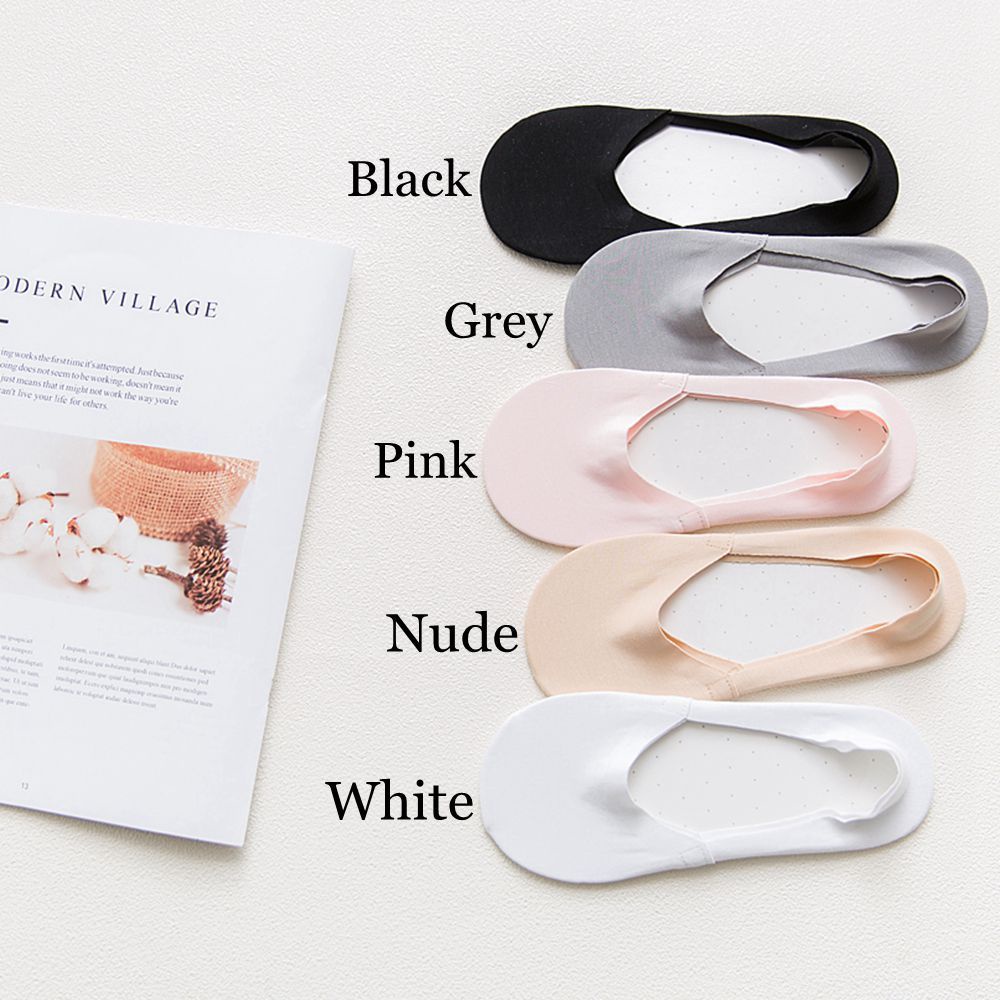 Vớ Cotton Cổ Thấp Chống Trượt Nhiều Màu Sắc Thời Trang Mùa Hè Cho Nữ