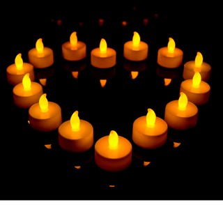 Nến điện tử LED loại ko chuyển động trang trí bàn tiệc [ có ảnh thật phía sau ]