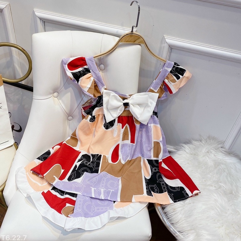 SET ĐỒ BỘ BABYDOLL NƠ QUẦN VIỀN BÈO DỄ THƯƠNG