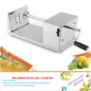Dụng Cụ Gọt Khoai Tây Lốc Xoáy, Máy Cắt Lốc Xoáy Vỏ Inox Siêu Bền
