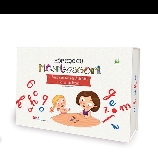 Hộp Thẻ Học Cụ Montessori - Bảng Chữ Cái Rời Anh - Việt