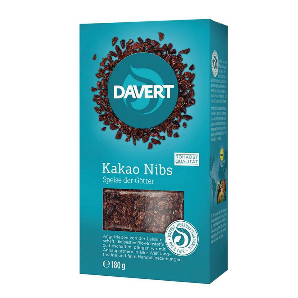 Kakao Nibs ( ngòi ) hữu cơ Davert - 180g