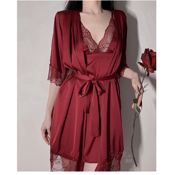 (M.45) Váy ngủ 2 dây lụa satin sexy cao cấp Đầm mặc nhà gợi cảm quyến rũ