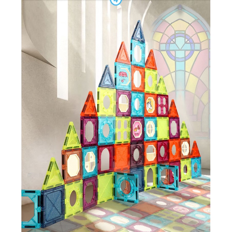 Bộ Đồ Chơi Khối Xếp Hình Nam Châm Thông Minh