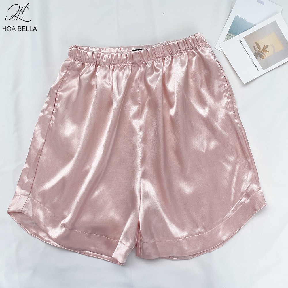 [Mã LT50 giảm 50k đơn 250k] Quần Short Nữ HOABELLA Lụa Satin Cao Cấp Mềm Mịn Thoáng Mát