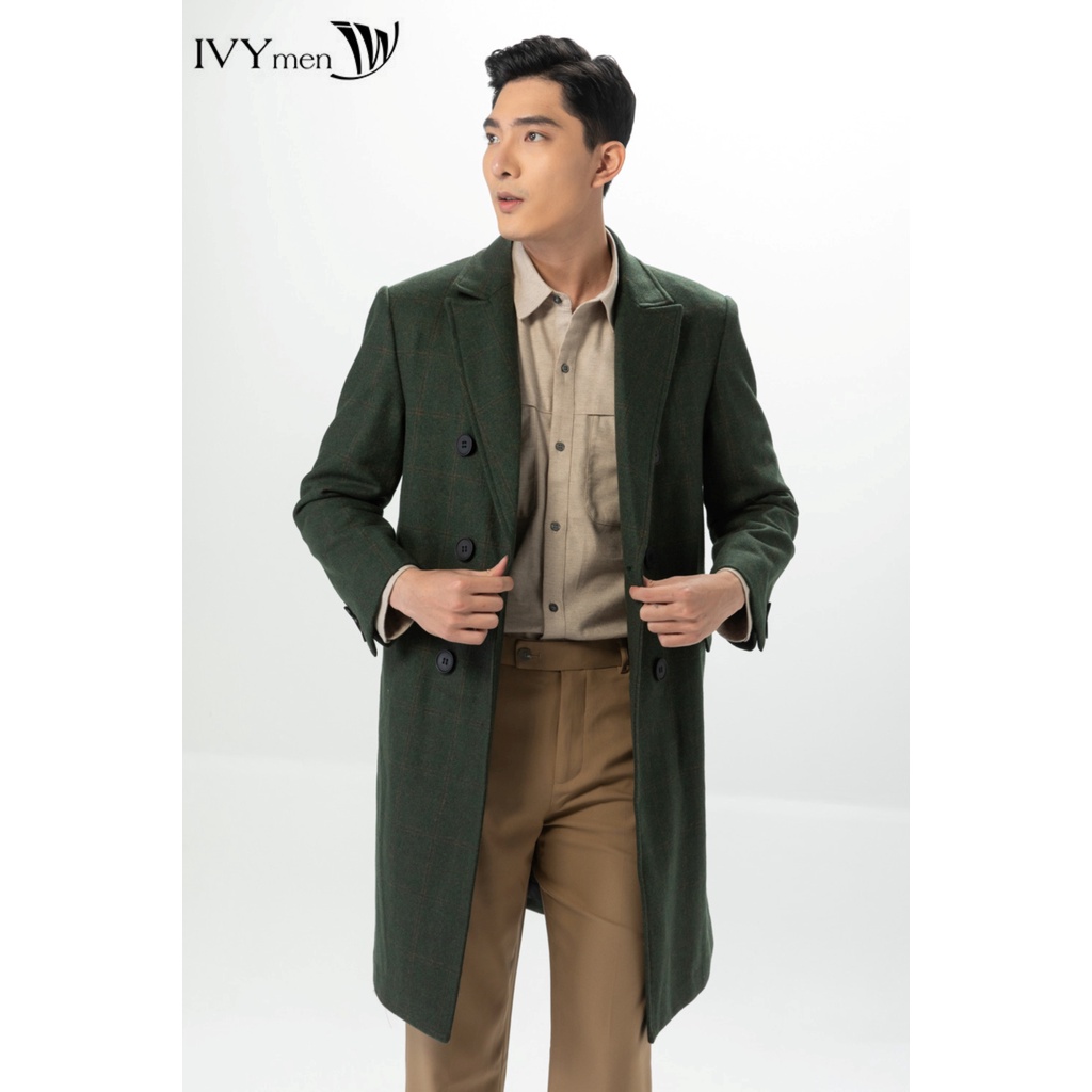 Áo khoác dạ nam dáng dài IVY moda MS 71E3309