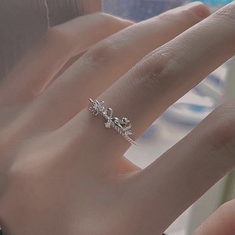 Nhẫn nữ bạc ta free size sáng bóng , giá rẻ - Vàng Bạc Khải Khải