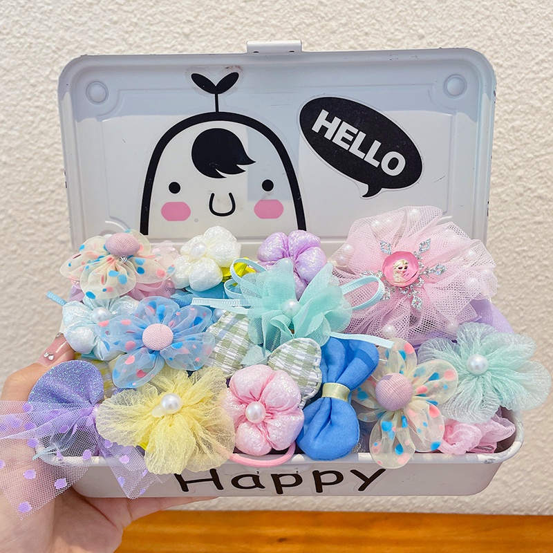 Kẹp Tóc Hình Nơ Bằng Vải Không Gây Đau Kiểu Công Chúa Dễ Thương Cho Bé Gái