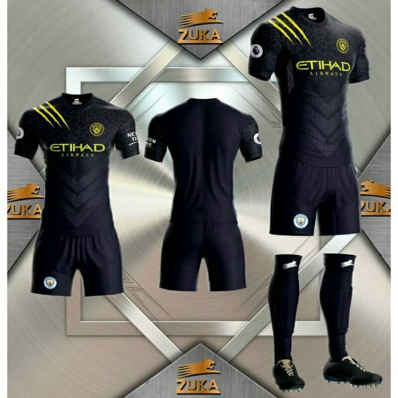 Quần áo bóng đá,áo đá banh CLB ManCity 2021-2022 Vải thun lạnh cao cấp