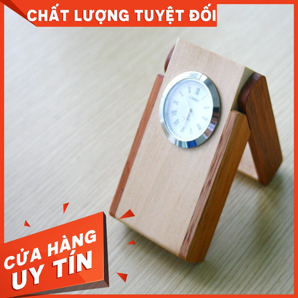 [KHẮC THEO YÊU CẦU] Hộp bút gỗ có đồng hồ HRH6