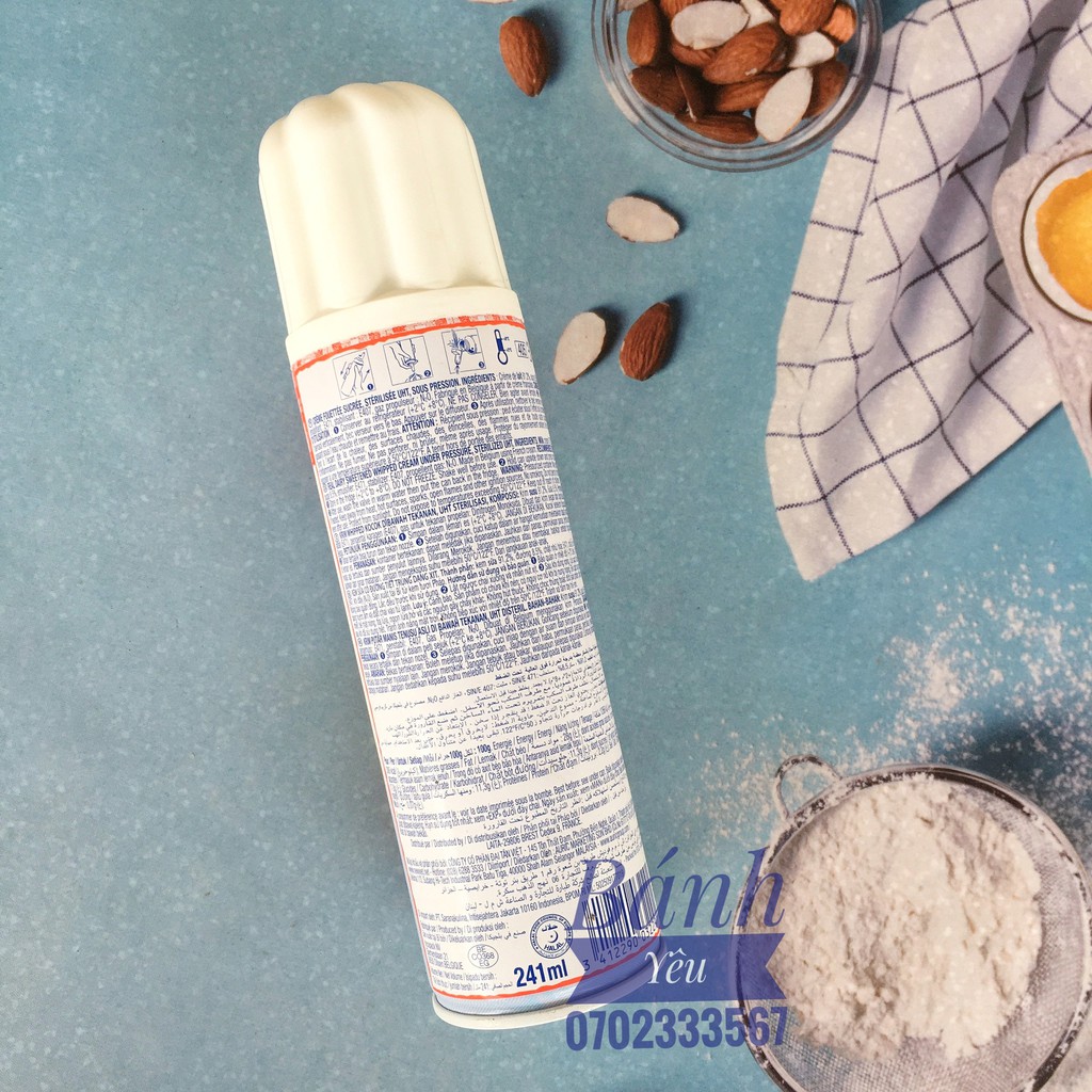 Whipping cream Paysan Breton có đường- dạng xịt 241ml - DL05