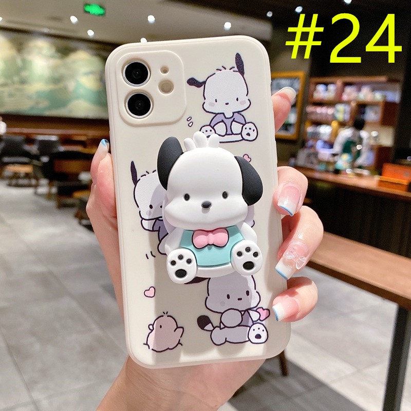 Compatible For Xiaomi Redmi Note 12 Pro+ 11 Pro 12S 11S 10S 10 5G 9S 10 9 8 Pro Redmi 12C 10C A2 A1 9A 9C 9T 10 9 Cute Cartoon Pachacco Silicone Phone Case with Stand