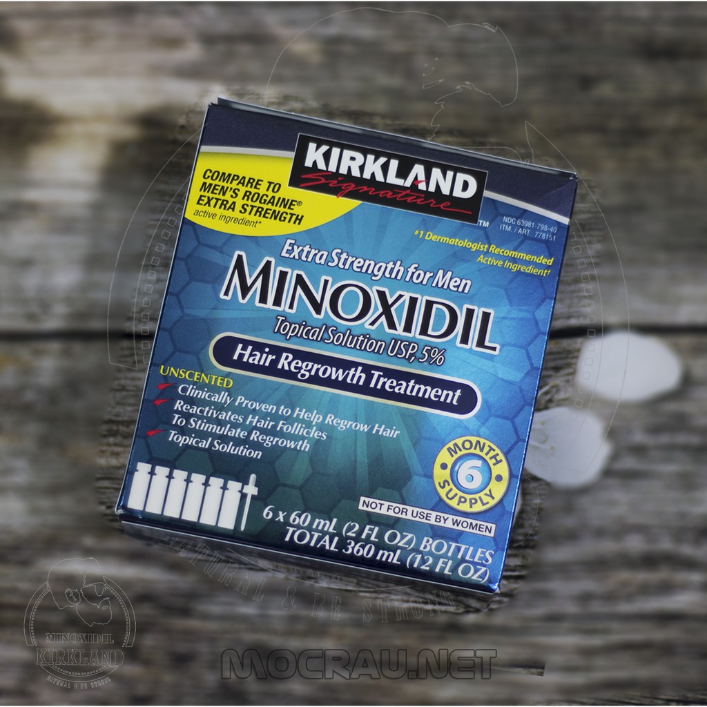 Minoxidil 5% Kirkland chính hãng - Thuốc Mọc Râu Tóc - Trị Hói - Dưỡng rậm Chân Mày