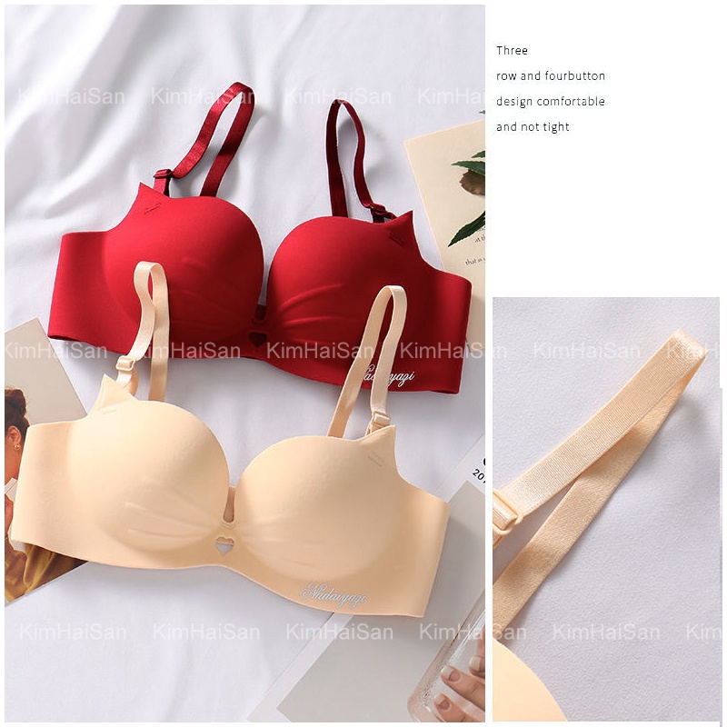 Áo lót không gọng su non đúc Miu Nữ đệm bàn tay 2cm xịn mịn