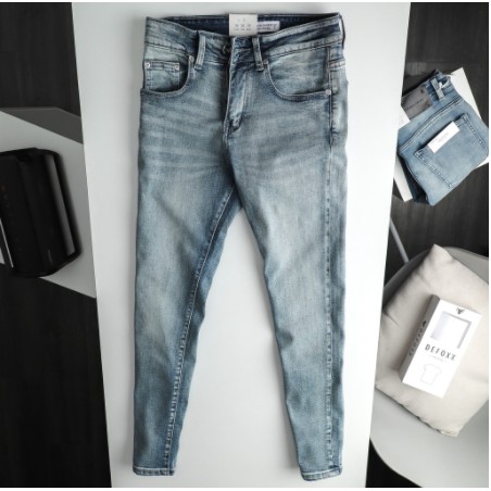 Quần jeans Zara  xanh dơ rách skinny 20816 TuanStore