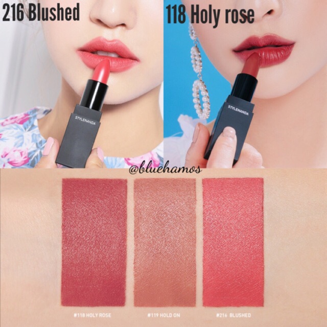 Son thỏi lì 3CE matte lip color vỏ đen các màu