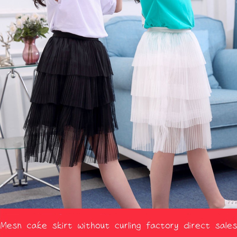 Chân Váy Chiffon Dài Trung Bình Họa Tiết Chấm Bi 6 Màu Tùy Chọn Phong Cách Phương Tây Mới Cho Bé Gái 3-15 Tuổi