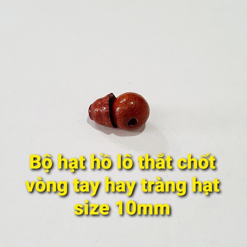 Gói 107 Hạt Gỗ Tròn Tự Nhiên 10mm Và 1 Bộ Hạt Hình Hồ Lô Xỏ Vòng Tay, Làm Đồ Handmade