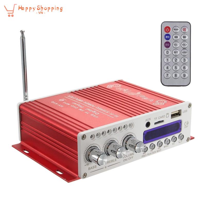 Bộ Khuếch Đại Âm Thanh Hi-Fi Bluetooth Mini MP4 12V Hỗ Trợ FM/MP3/TF/USB/DVD Dành Cho Xe Hơi/Xe Máy