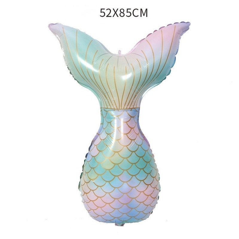 Bong Bóng Nhôm Hình Đuôi Nàng Tiên Cá Dùng Trang Trí Tiệc Sinh Nhật