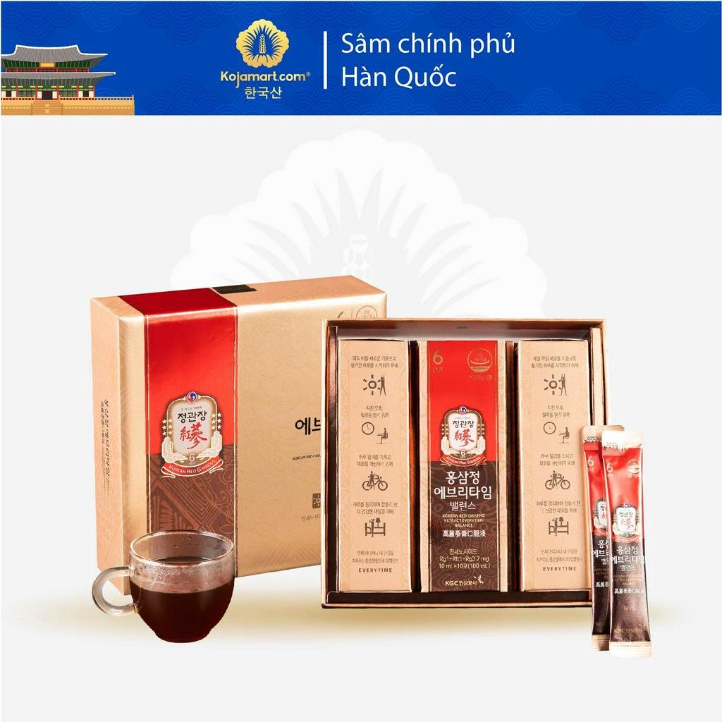 Tinh Chất Hồng Sâm Hàn Quốc KGC Cheong Kwan Jang Everytime Balance Giúp Giảm Stress, Tăng Đề Kháng  30 gói x 10ml