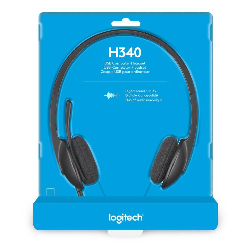 Tai nghe Logitech H340 Micro khử tiếng ồn Kết nối cổng USB - Bảo hành 2 năm